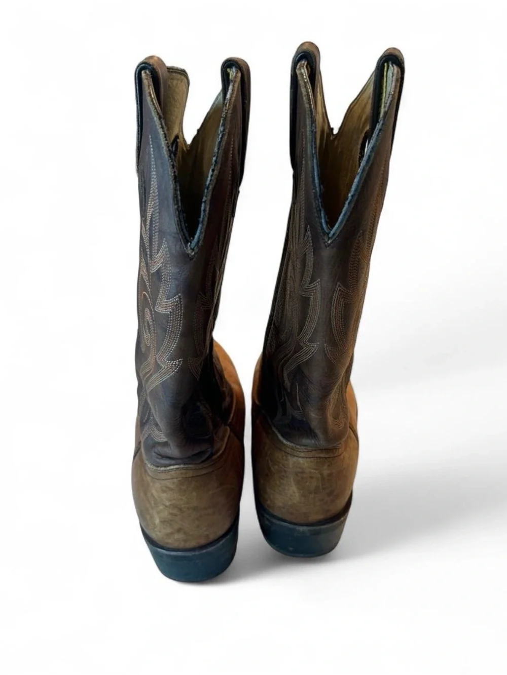 Durango Two-Tone Brown Leather Western Boots